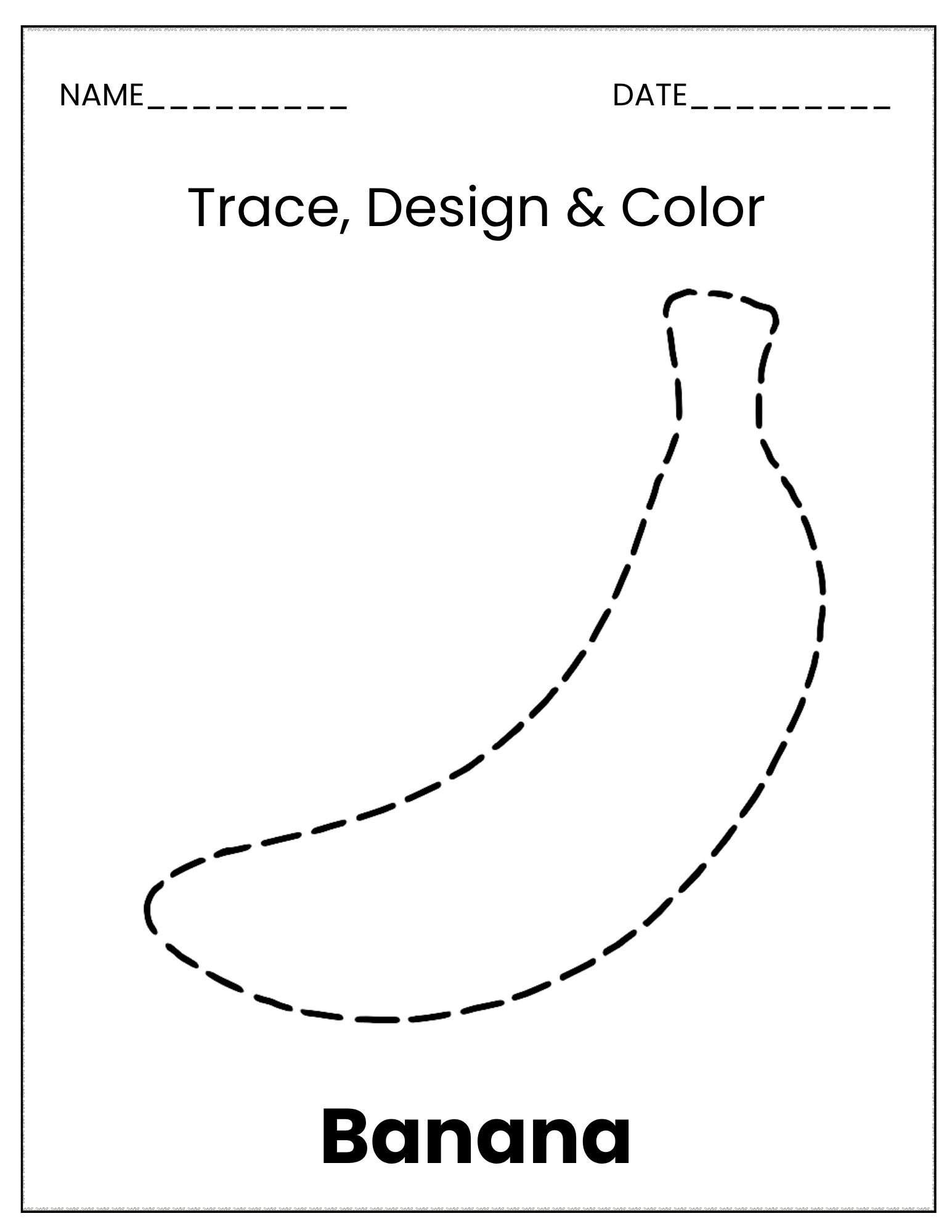 Fruit trace and colour sheet