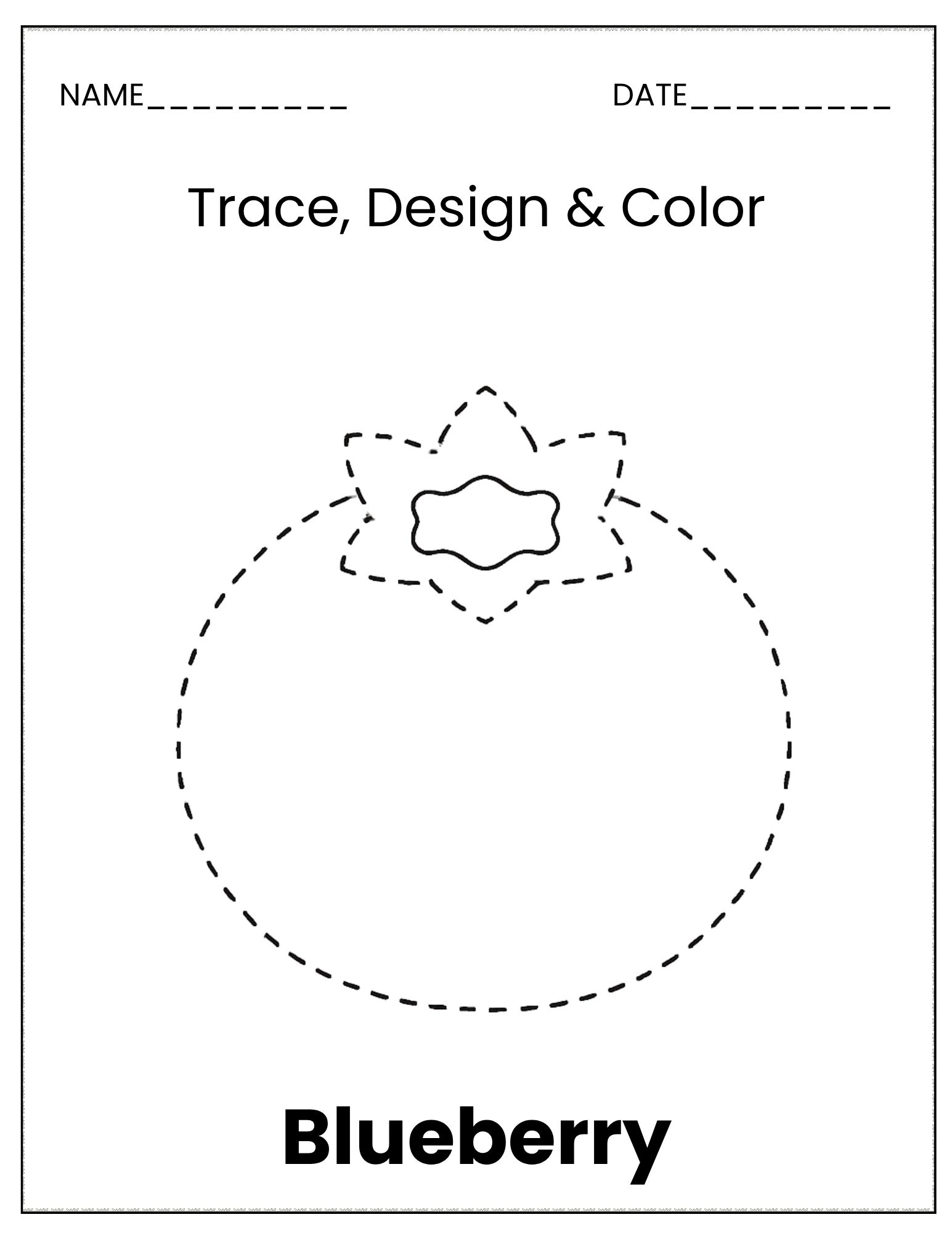 Fruit trace and colour sheet