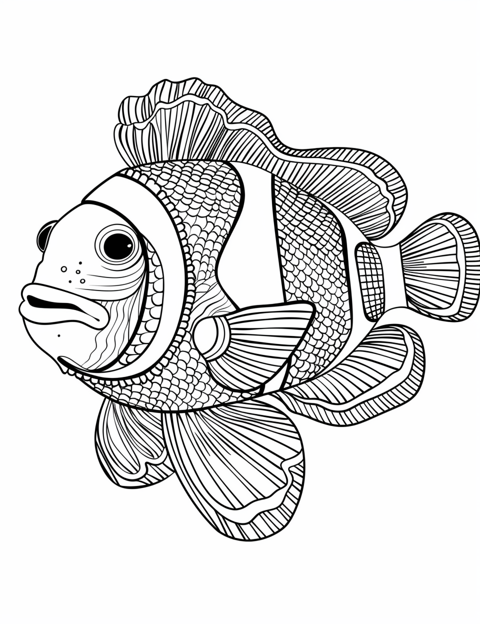 Clownfish colouring sheet