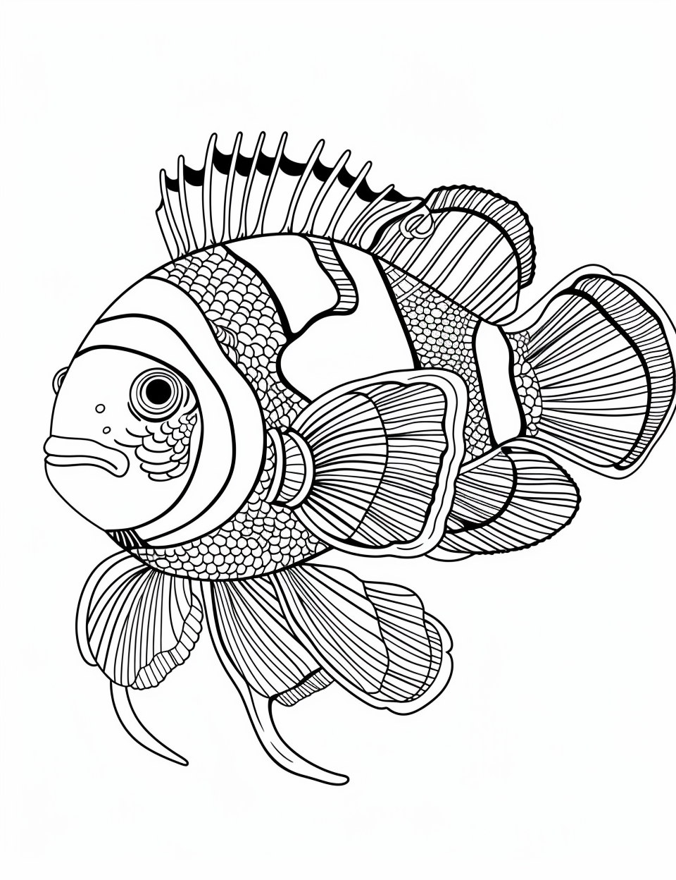 Clownfish colouring sheet
