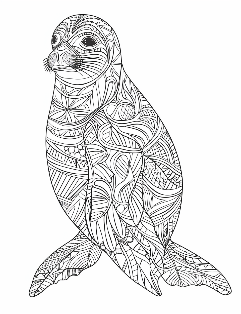 Seal colouring sheet